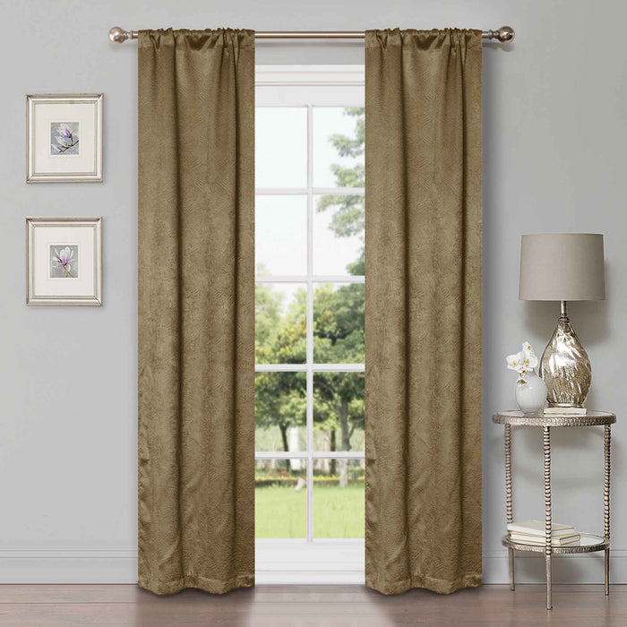 Waverly Modern Washable Room Darkening Blackout Curtain Panel Set