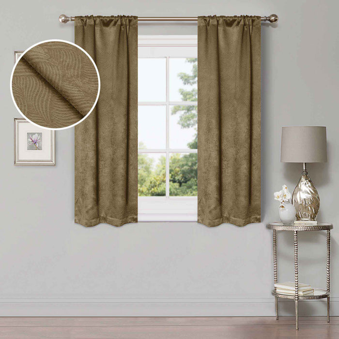 Waverly Modern Washable Room Darkening Blackout Curtain Panel Set