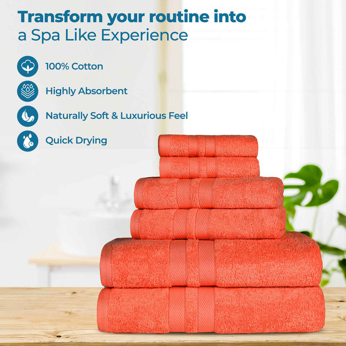 Ultra-Soft Cotton Absorbent Quick-Drying 12 Piece Assorted Towel Set