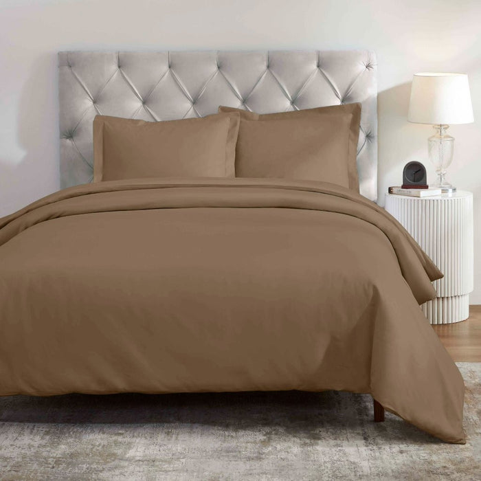 1200 Thread Count Egyptian Solid Cotton Duvet Cover Set