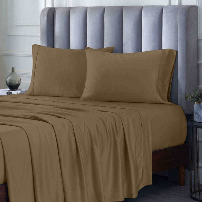 300 Thread Count Rayon From Bamboo Solid Deep Pocket Sheet Set