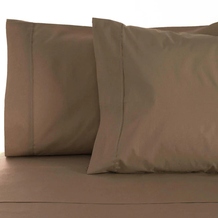Egyptian Cotton 530 Thread Count Solid Pillowcase Set of 2 - Taupe