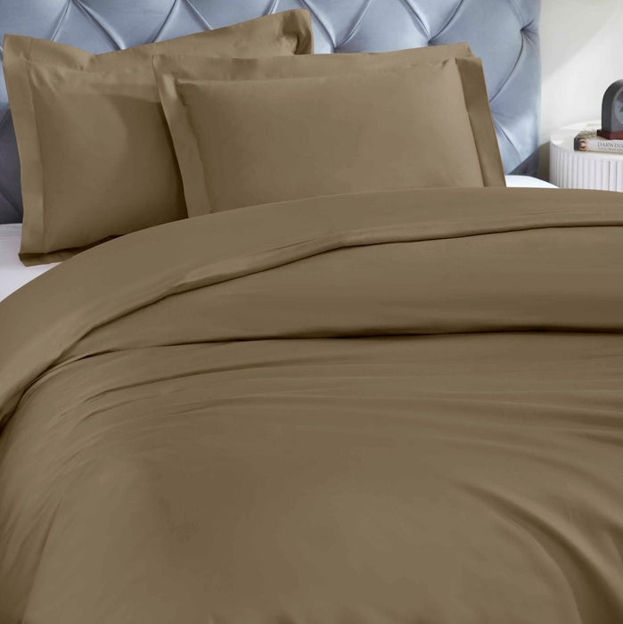 1200 Thread Count Egyptian Solid Cotton Duvet Cover Set