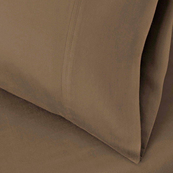 Egyptian Cotton 530 Thread Count Solid Pillowcase Set of 2 - Taupe
