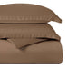 Egyptian Cotton 400 Thread Count Solid Duvet Cover Set - Taupe