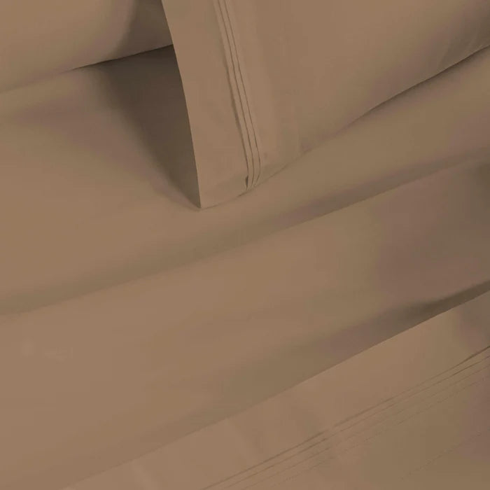 1500 Thread Count Egyptian Cotton Solid 2 Piece Pillowcase Set - Taupe