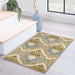 Chloe Floral Damask Non-Slip Washable Indoor Area Rug Or Runner - Taupe