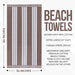 Cabana Stripe Oversized Cotton Beach Towel Set Of 2, 4, 6 - Taupe