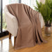 All-Season Chevron Cotton Bed Blanket & Sofa Throw - Taupe