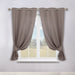 Solid Machine Washable Room Darkening Blackout Curtains, Set of 2 - Taupe