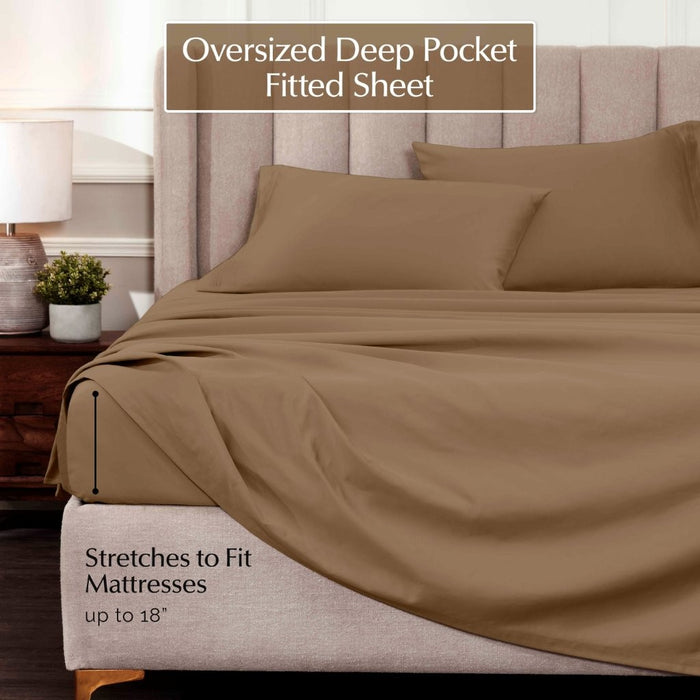 1000 Thread Count Egyptian Cotton Bed Sheet Set Olympic Queen