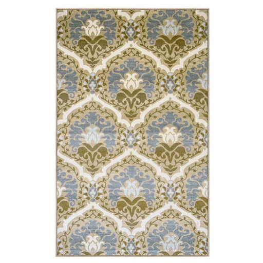 Chloe Floral Damask Non-Slip Washable Indoor Area Rug Or Runner - Taupe