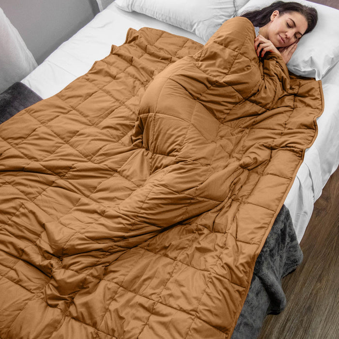 Quilted Microfiber Weighted Throw Blanket