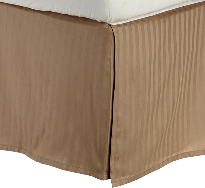 Egyptian Cotton 300 Thread Count Stripe Bed Skirt