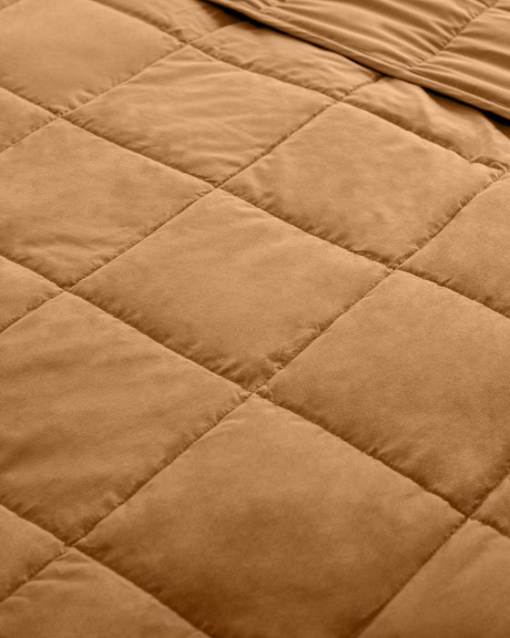 Quilted Microfiber Weighted Throw Blanket