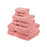 Egyptian Cotton Pile Plush Heavyweight Absorbent 6 Piece Towel Set - Tea Rose