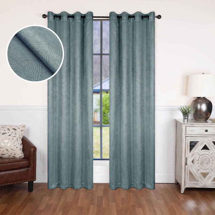 Waverly Modern Washable Room Darkening Blackout Curtain Panel Set