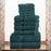 Egyptian Cotton Plush Heavyweight Absorbent Luxury 10 Piece Towel Set - Teal
