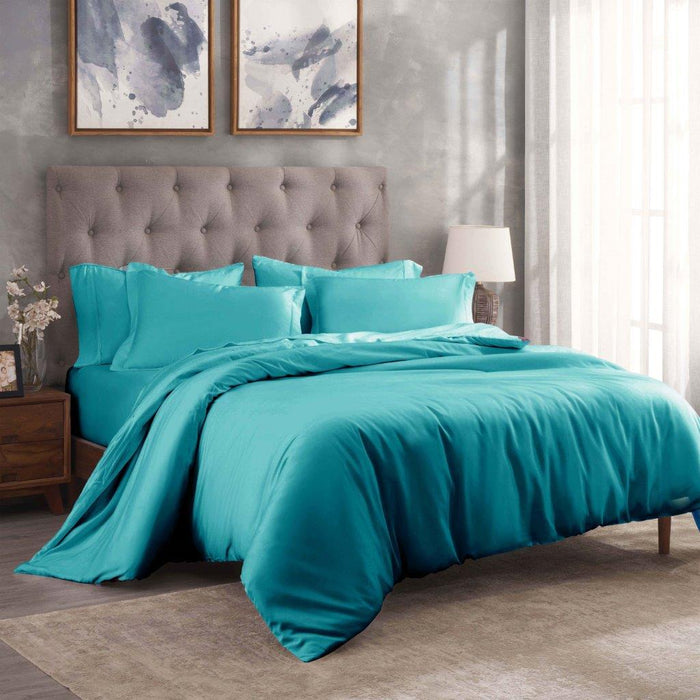 Egyptian Cotton 300 Thread Count Solid Duvet Cover Set