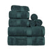 Egyptian Cotton Pile Plush Heavyweight Absorbent 8 Piece Towel Set - Teal