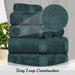 Egyptian Cotton Pile Plush Heavyweight Absorbent 8 Piece Towel Set - Teal