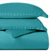 Egyptian Cotton 400 Thread Count Solid Duvet Cover Set - Teal