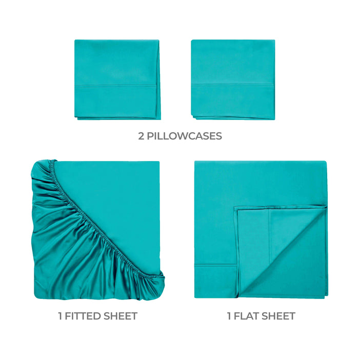 Egyptian Cotton 400 Thread Count Deep Pocket Sheet Set - Teal