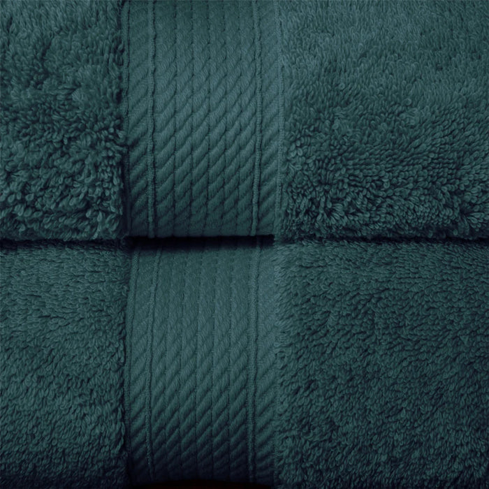 Egyptian Cotton Pile Solid 10-Piece Towel Set - Teal