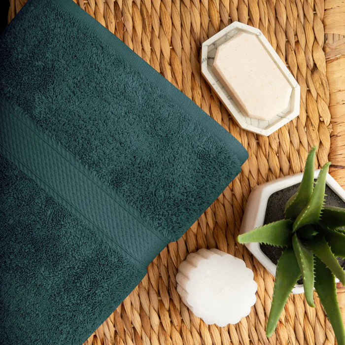 Egyptian Cotton Pile Solid 10-Piece Towel Set - Teal