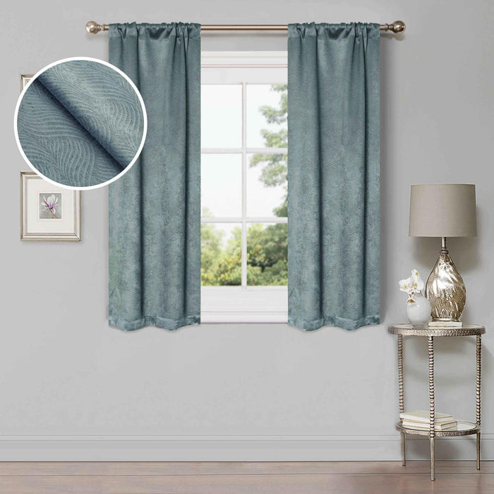 Waverly Modern Washable Room Darkening Blackout Curtain Panel Set