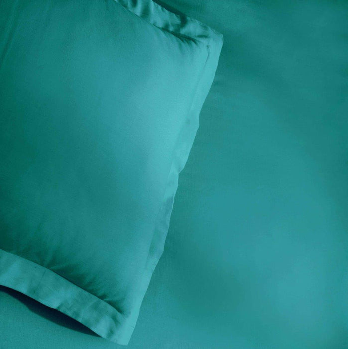 Egyptian Cotton 300 Thread Count Solid Duvet Cover Set - Teal