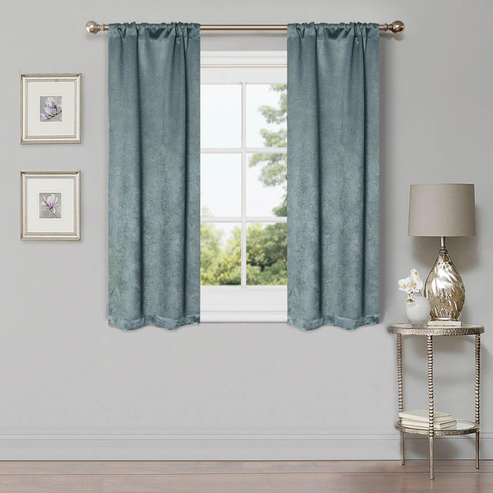 Waverly Thermal Blackout Grommet Curtain Panel Set 26" - Teal