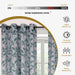 Leaves Machine Washable Room Darkening Blackout Curtains - Teal