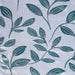 Leaves Machine Washable Room Darkening Blackout Curtains - Teal