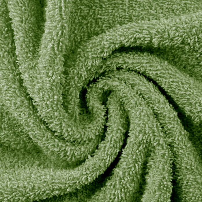 Cotton Eco Friendly 12 Piece Solid Face Towel Set - TerraceGreen