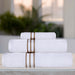 Turkish Cotton Ultra-Plush Solid 3-Piece Highly Absorbent Towel Set - White/Toast