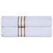 Turkish Cotton Ultra-Plush Solid 2-Piece Highly Absorbent Bath Sheet Set - White/Toast