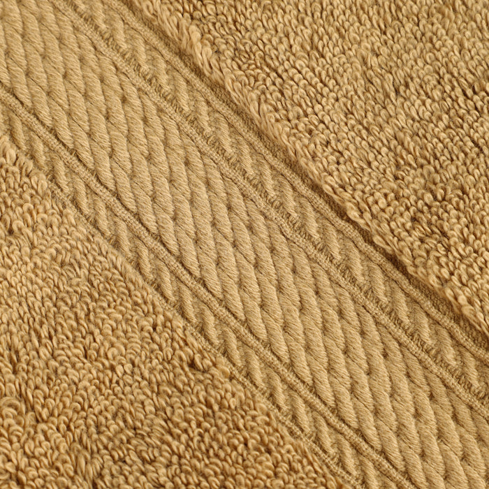 Egyptian Cotton Plush Heavyweight Absorbent Bath Towel Set of 4 - Toast