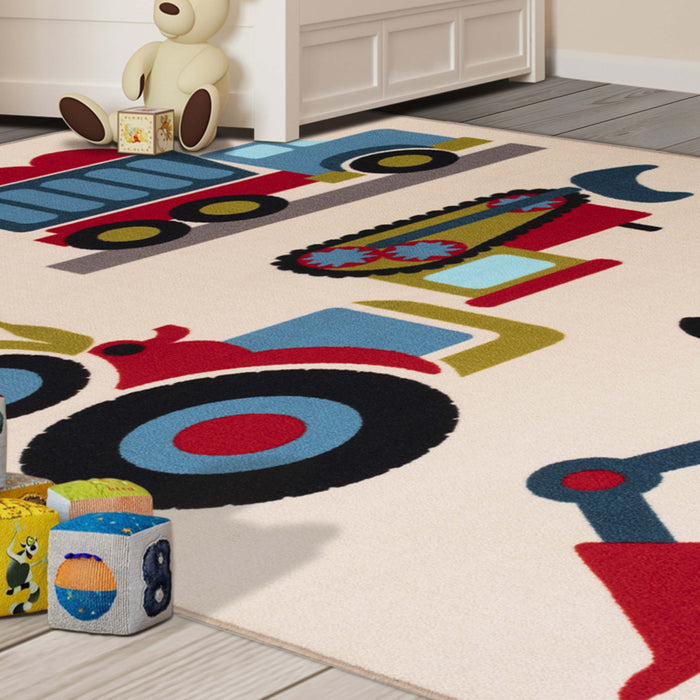 Country Trucking Non-Slip Kids Indoor Washable Area Rug