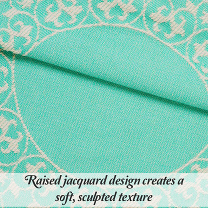Boho Mandala Cotton Blend Woven Jacquard Bedspread Set