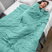 Quilted Microfiber Weighted Throw Blanket - Turquoise