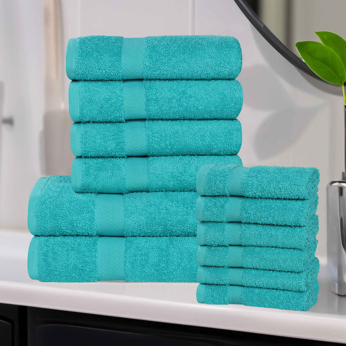 Franklin Cotton Eco Friendly 12 Piece Towel Set