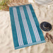 Cabana Stripe Oversized Cotton Beach Towel Set Of 2, 4, 6 - Turquoise