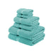 Egyptian Cotton Pile Plush Heavyweight Absorbent 6 Piece Towel Set - Turquoise