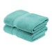 Egyptian Cotton Pile Plush Heavyweight Bath Towel Set of 2 - Turquoise