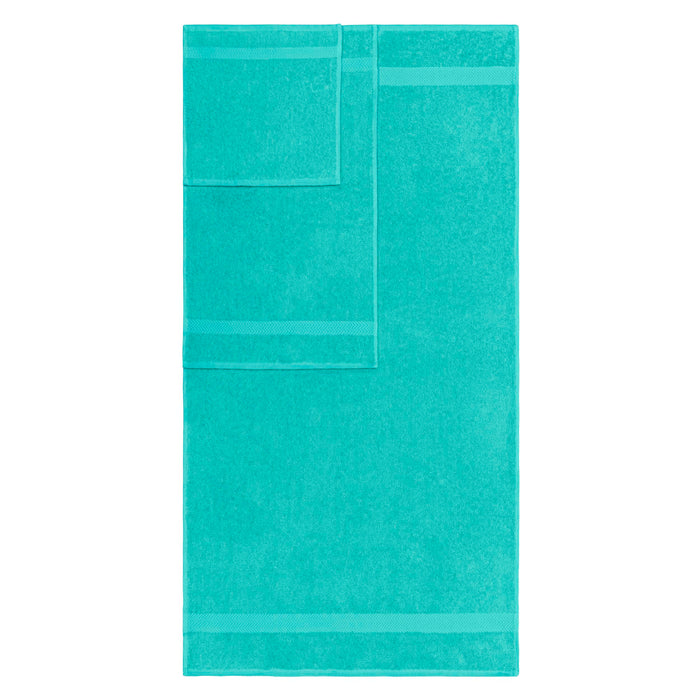Franklin Cotton Eco Friendly 24 Piece Face Towel Set - Turquoise