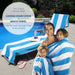 Cabana Striped Cotton Standard Size Towel / Chaise Lounge Chair Cover - Turquoise