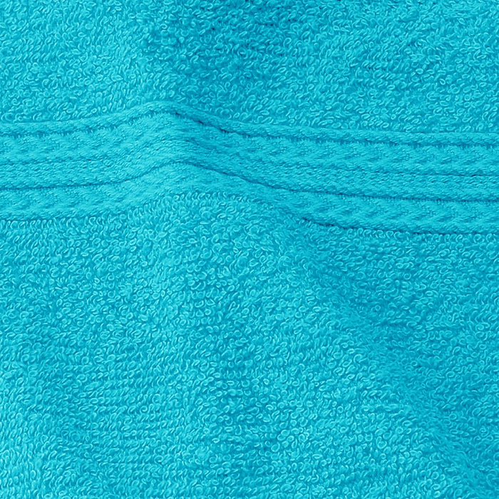 Cotton Eco Friendly Solid 12 Piece Towel Set - Turquoise