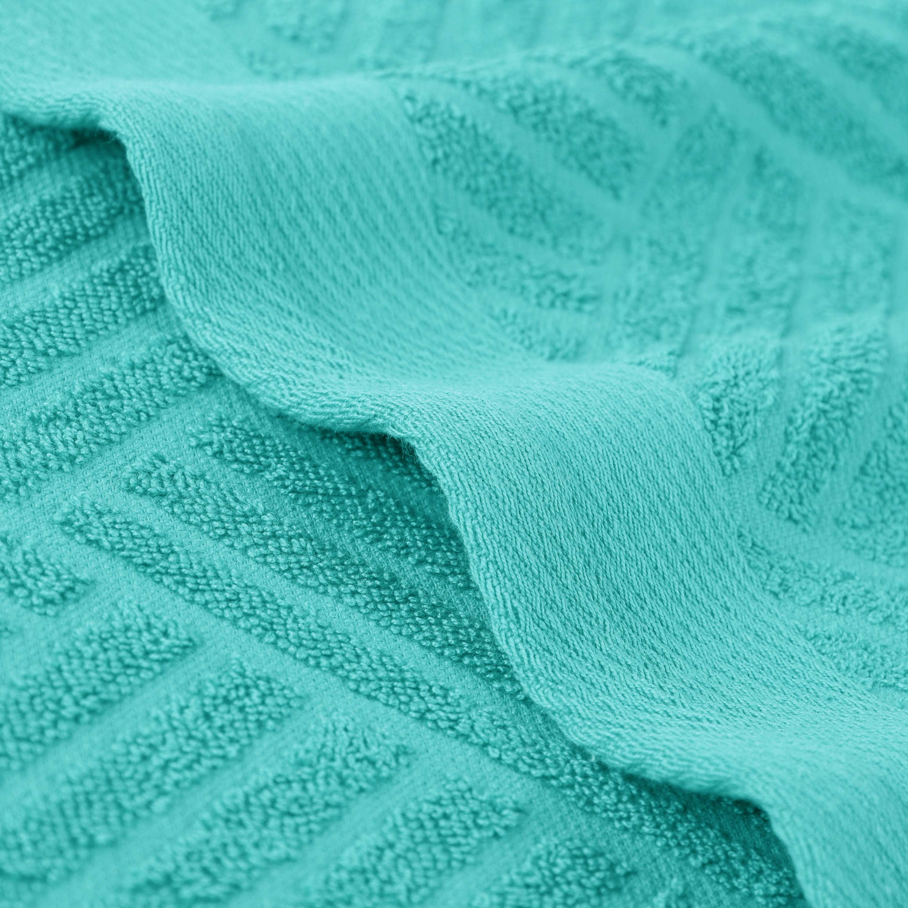 Basketweave Egyptian Cotton Jacquard 3 Piece Assorted Towel Set - Blue Nile Mills