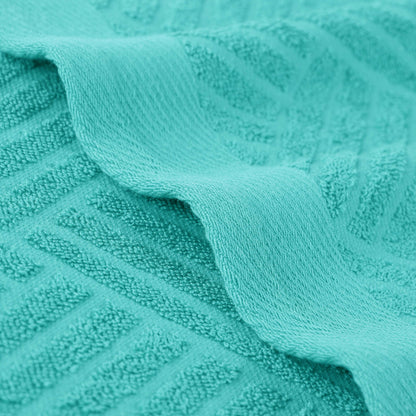 Basketweave Egyptian Cotton Jacquard 3 Piece Assorted Towel Set - Blue Nile Mills